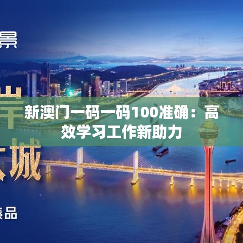 新澳门一码一码100准确：高效学习工作新助力