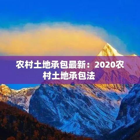 农村土地承包最新：2020农村土地承包法 