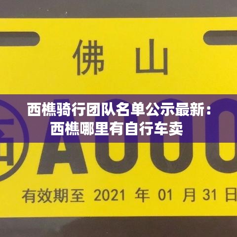 西樵骑行团队名单公示最新：西樵哪里有自行车卖 