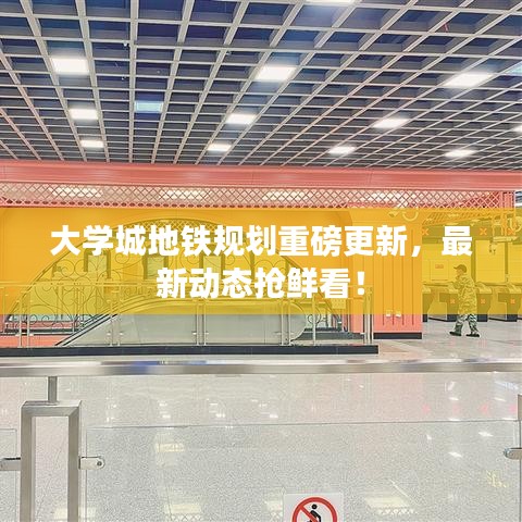 大学城地铁规划重磅更新，最新动态抢鲜看！