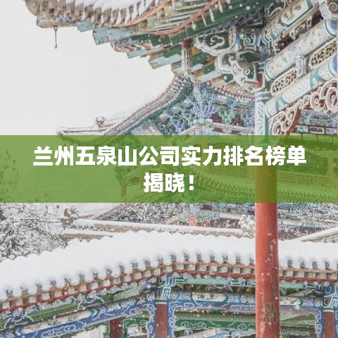 兰州五泉山公司实力排名榜单揭晓！