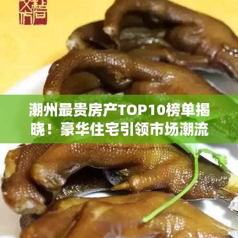 潮州最贵房产TOP10榜单揭晓！豪华住宅引领市场潮流