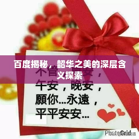 百度揭秘，韶华之美的深层含义探索