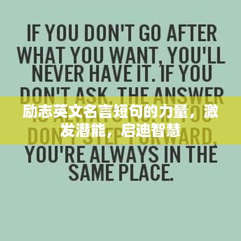 励志英文名言短句的力量，激发潜能，启迪智慧